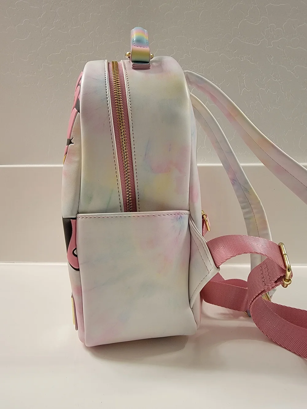 Loungefly Pastel Pink & Black Disney Mickey & Friends Mini Backpack